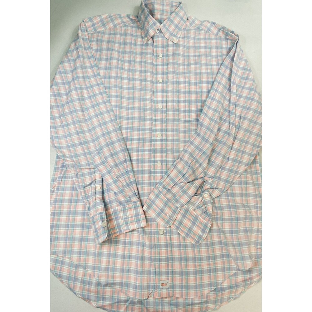 Vineyard Vines Mens Plaid Murray Shirt Long Sleeve Button Down Shirt Size M